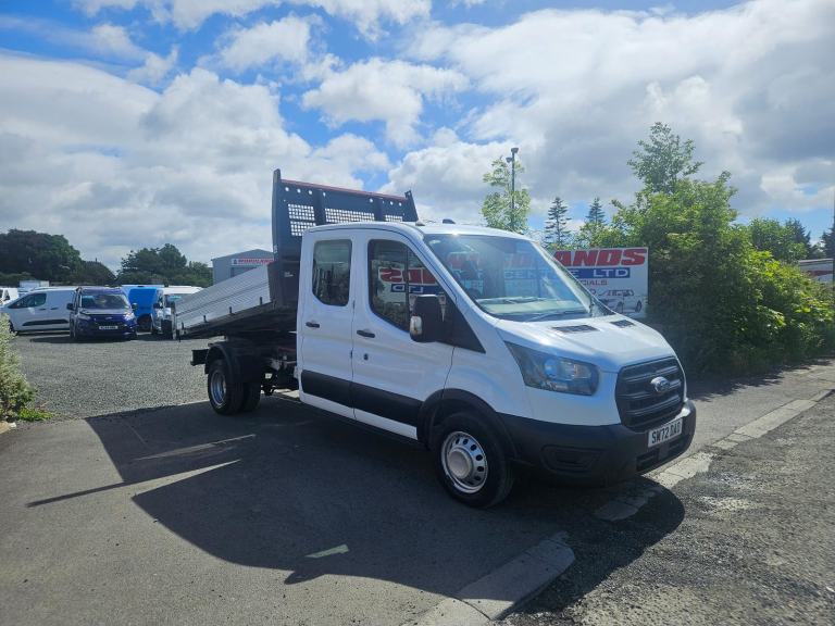 2023 ON 72 PLATE FORD TRANSIT 350 LEADER CREW CAB TIPPER PICKUP ULEZ FREE ZONE