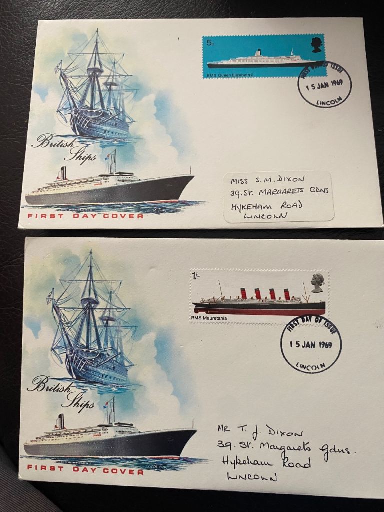 Vintage First Day Covers - British Ships & Cunard QE2