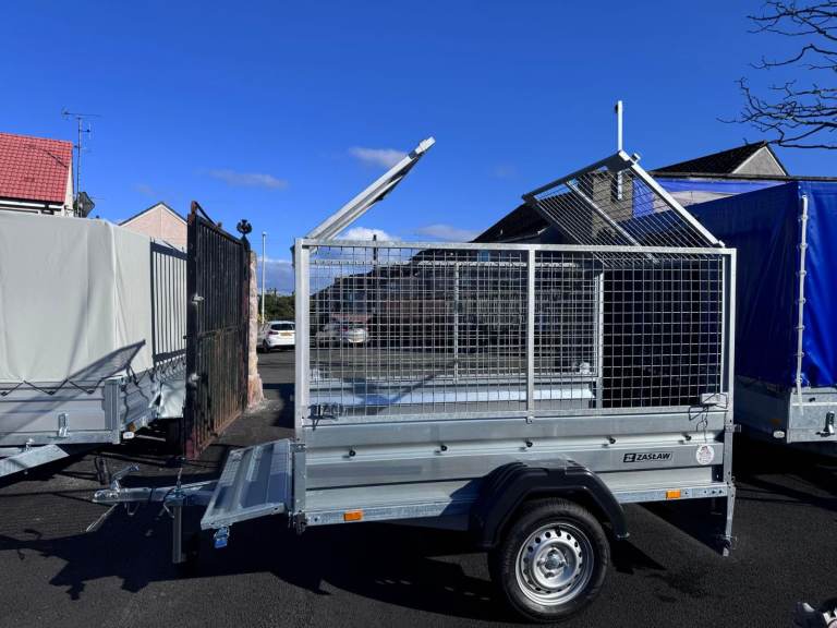 Brand new Zaslaw 205SU 7ft x 4ft single axle tipping trailer with 80cm mesh