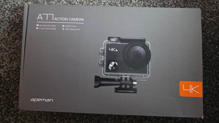 Apeman A77 4K Action Camera – Brand New, Boxed
