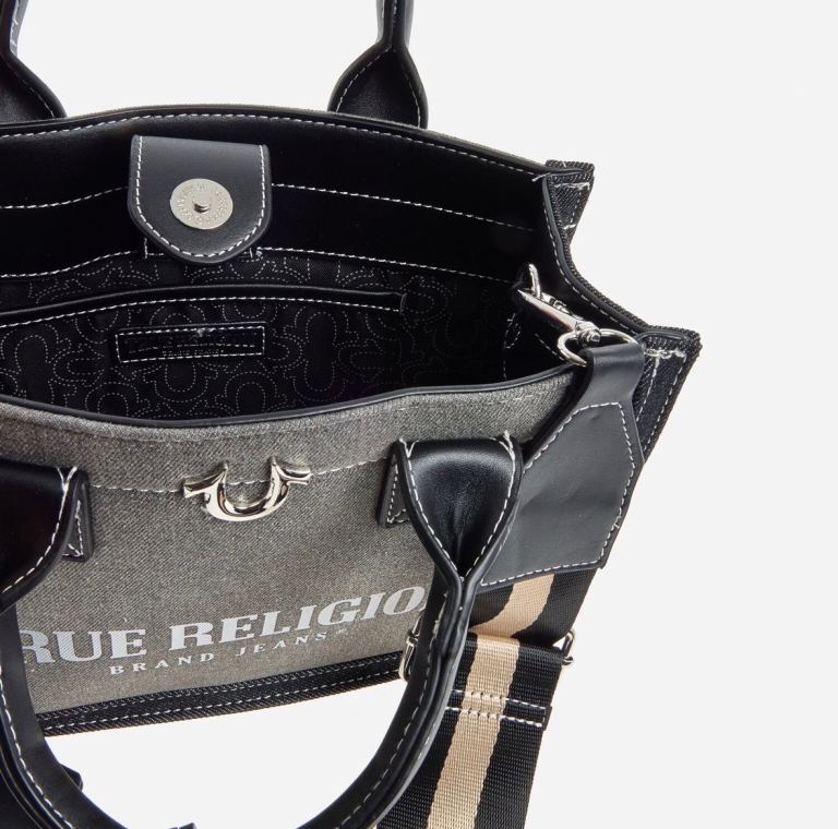 Grey True Religion Tote Bag