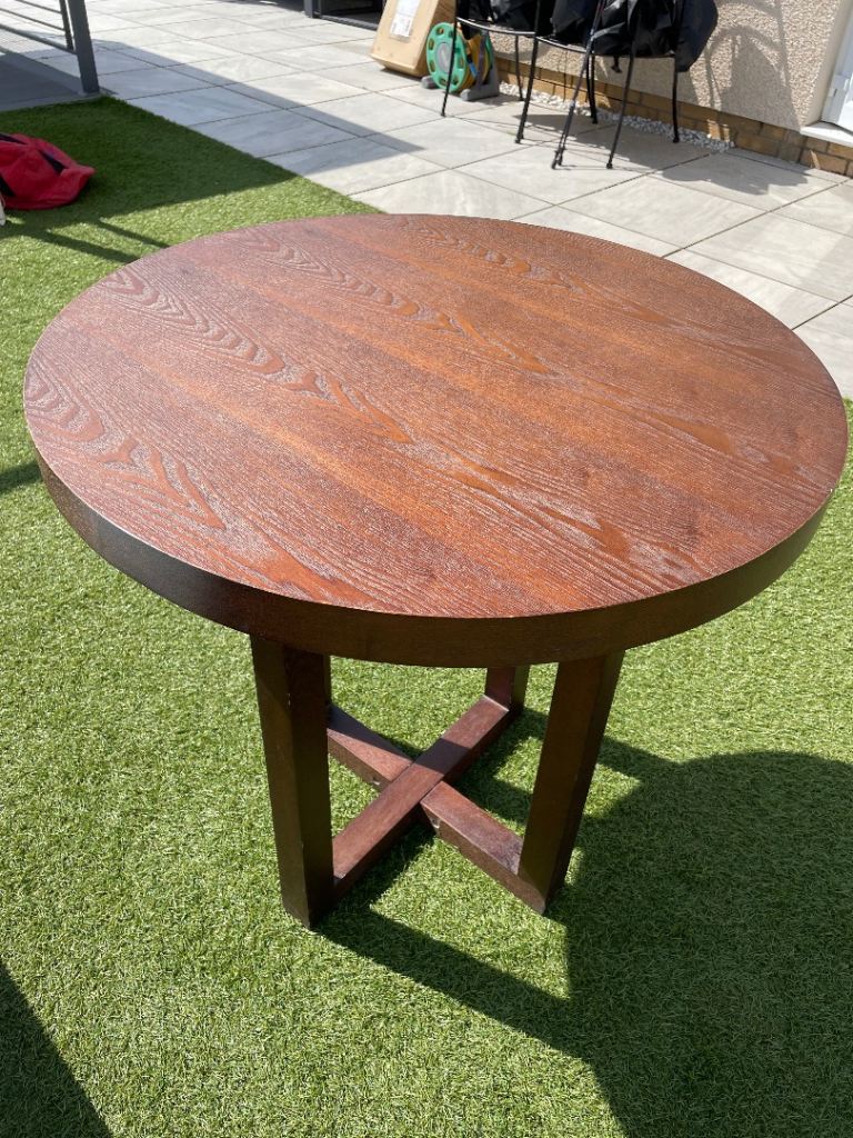 Round Wooden Table – Good Condition