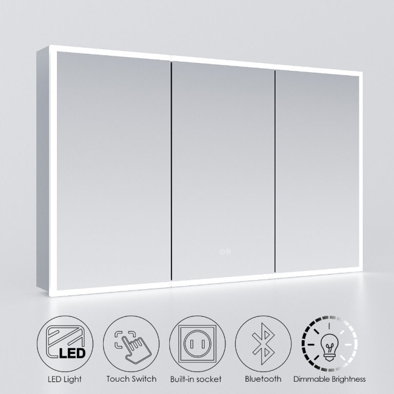 New Led Cabinet Bathroom Mirror with Shaver Socket 1050 x 650mm RRP £470 Our Price £310