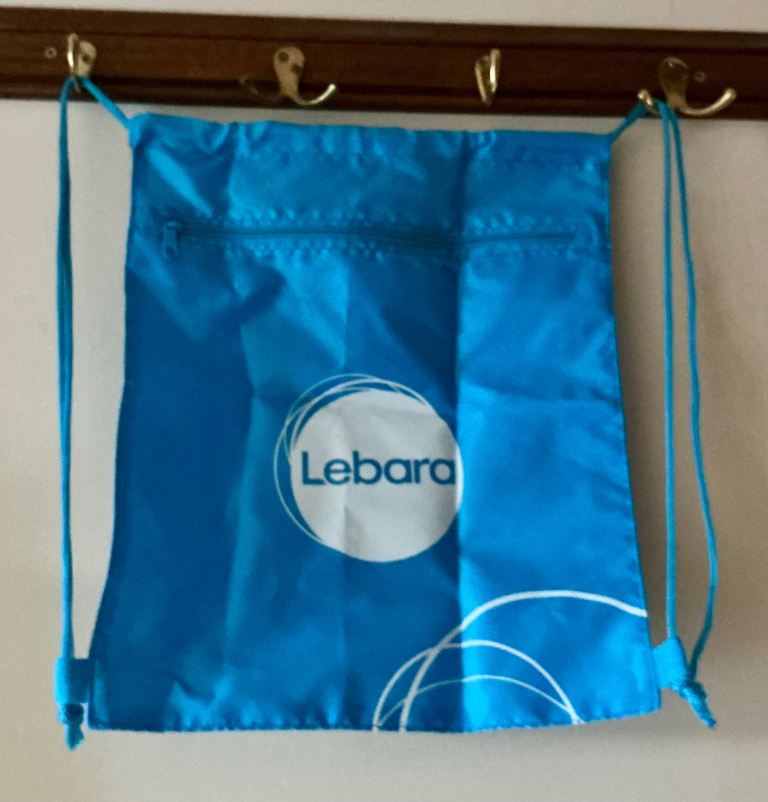Lebara Logo Print Design Kids Blue Drawstring Rucksack Gym Sports Bag