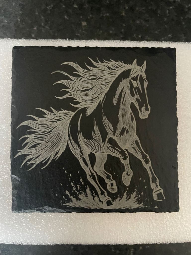Slate coaster horse design lots available 