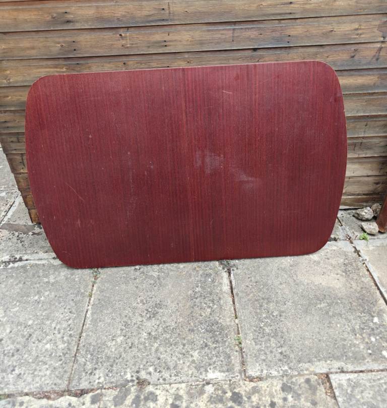 Red Wooden Folding Table – Fair Condition