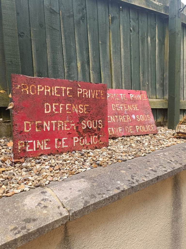 Antique Signs French Private Property