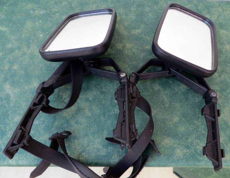 CARAVAN TOWING MIRRORS UNIVERSAL x 2 ~ LOCATION FRIMLEY GU16 9YG