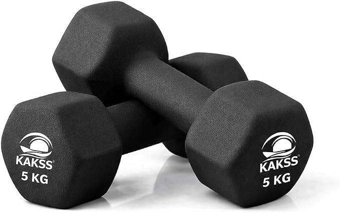 KAKSS 5KG Dumbbells - Black, Unused