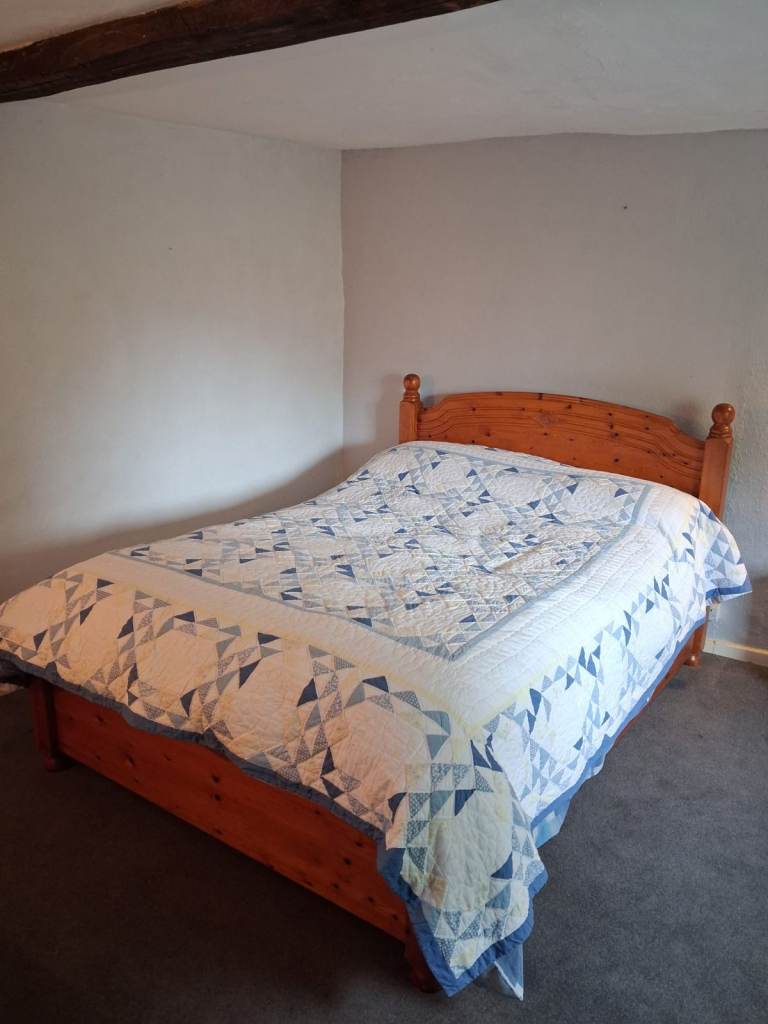 Solid Pine Double Bed Frame with Storage Drawers