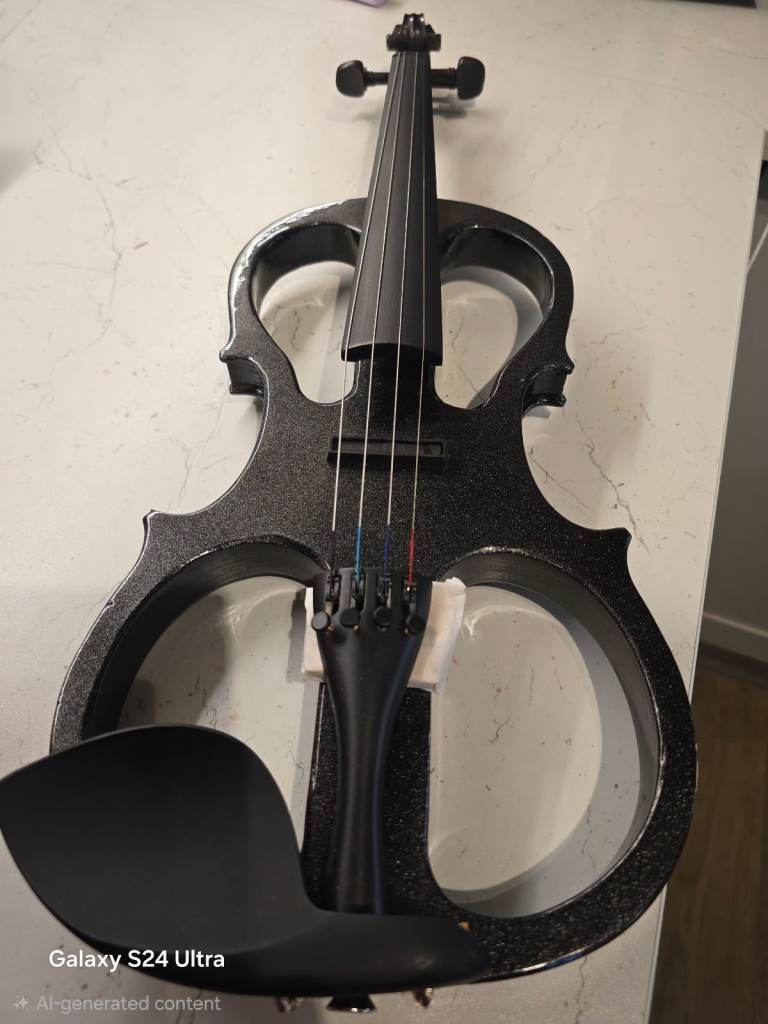 Modern Electric Violin with Hard Case and Accessories