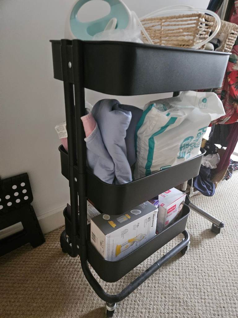 Ikea 3-Tier Storage Trolley on Wheels 