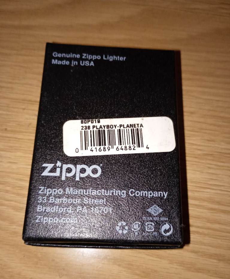 Playboy Zippo lighter in box 