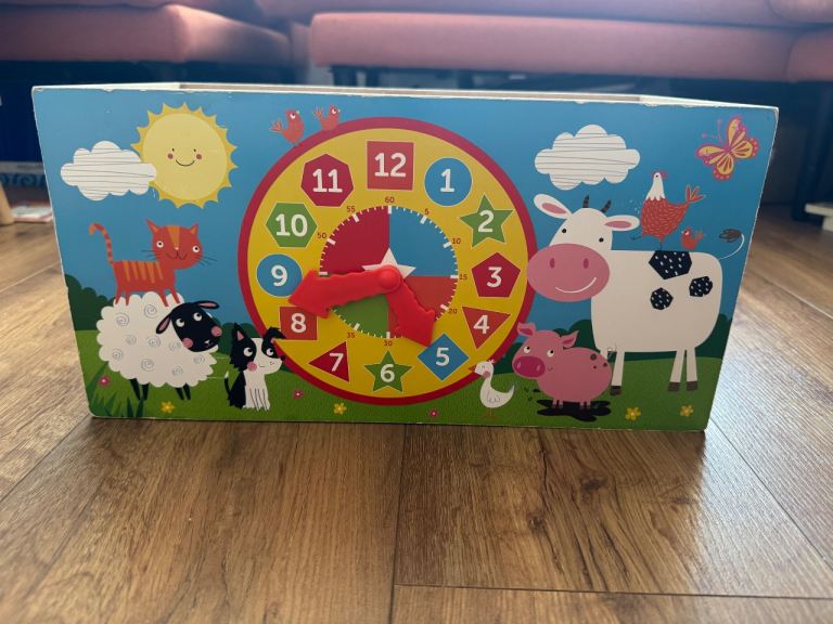 Wooden Farm Animal Shape Sorter & Building Blocks Set