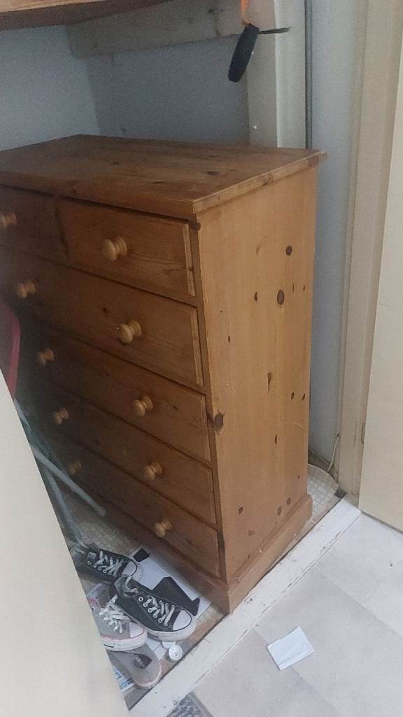 Pine Chest of Drawers - Good Condition, Solid Wood