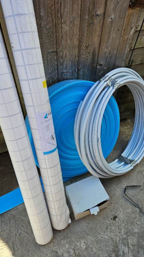 Underfloor Heating Pipe and Insulation - Brand New