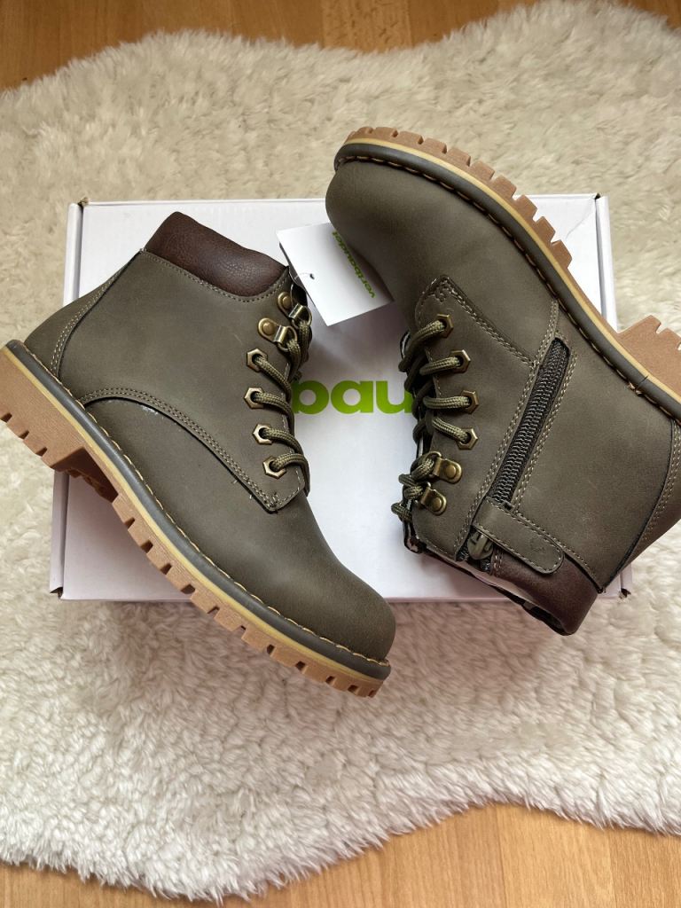 Khaki kids boota leather insoles verbaudet size 2