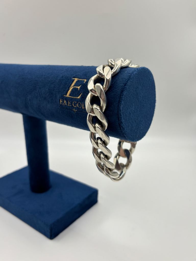 Sterling silver curb bracelet