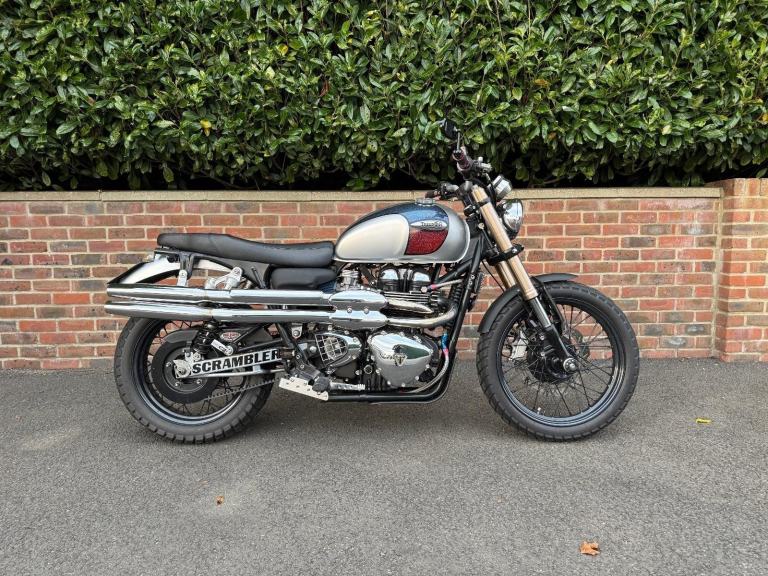 Triumph Bonneville Scrambler 865 Custom Build Belt Drive Many Custom Parts 