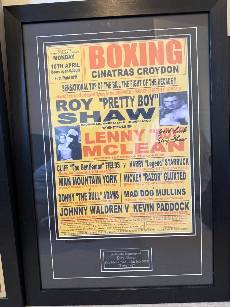 Authentic signature of Roy Shaw 