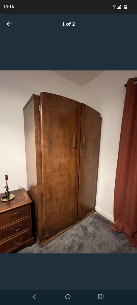FREE vintage walnut double wardrobe