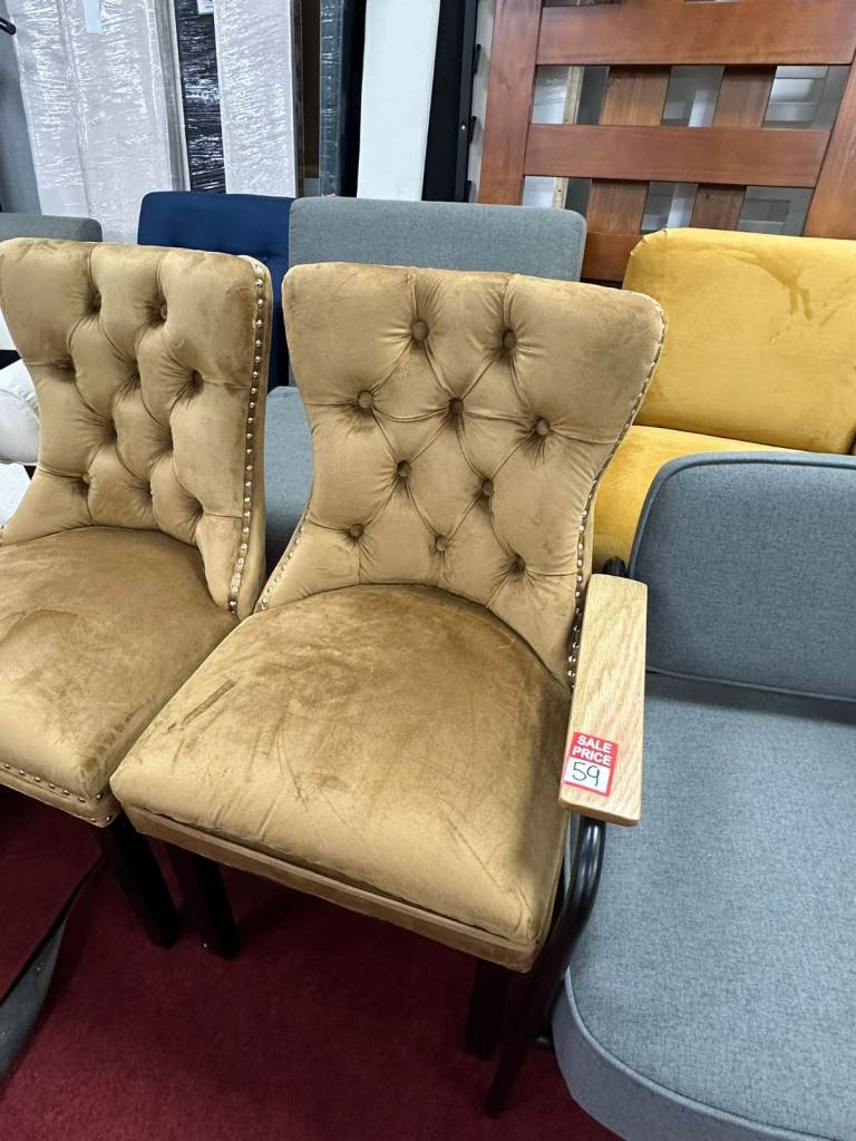 Princess Velvet Dining Chair - Taupe