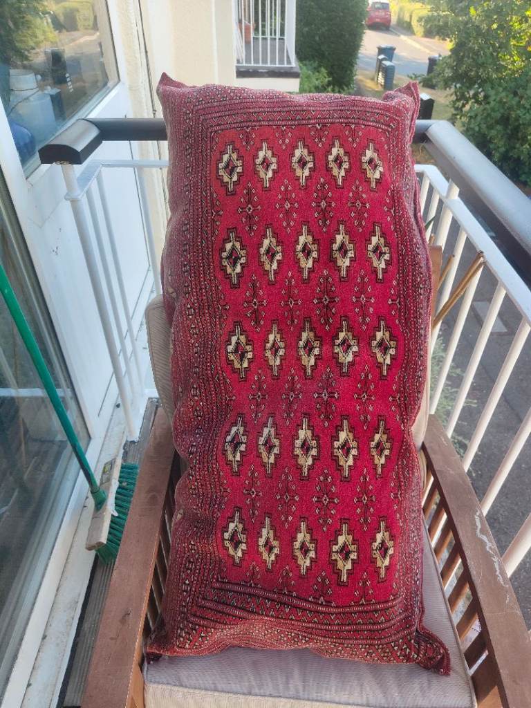 Large Red Middle Eastern Pillow Cushion