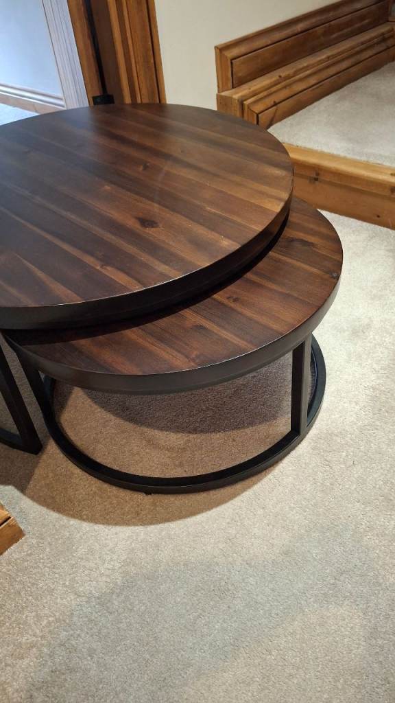 Oak Furniture Land Detroit range nest of tables