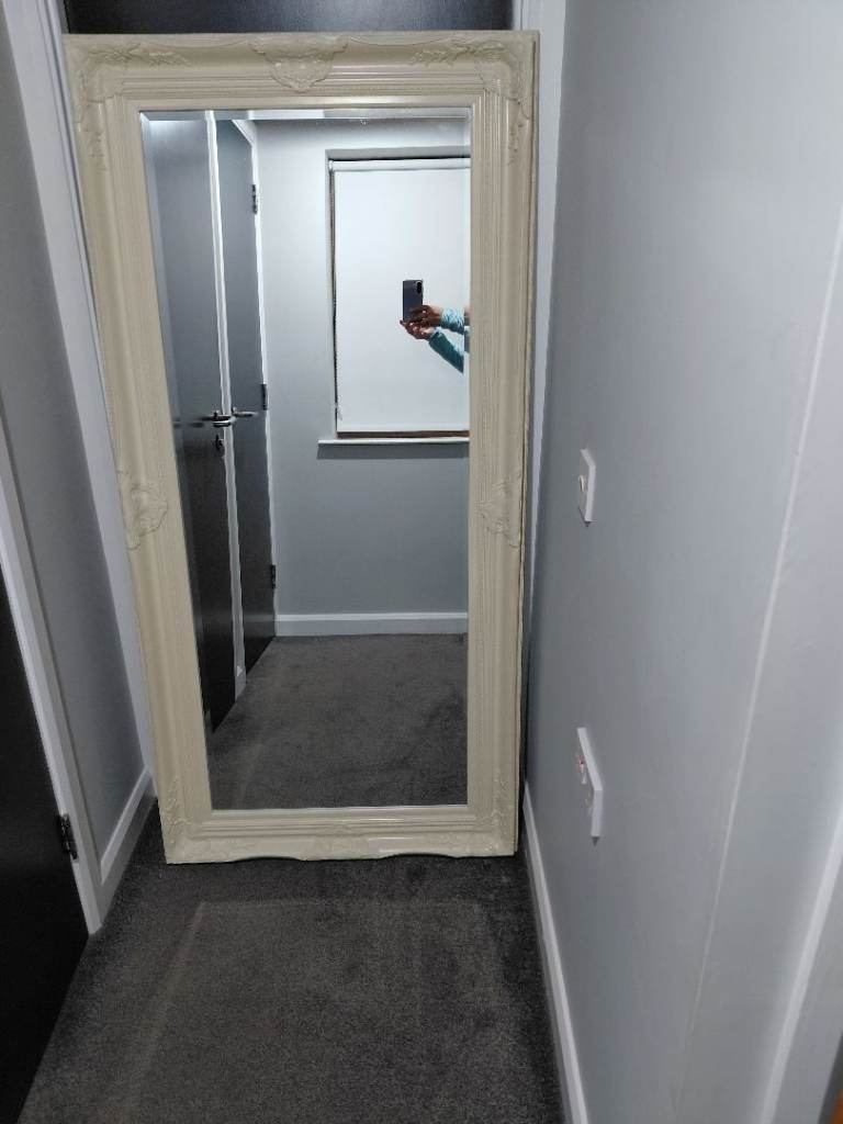Large Cream Mirror. 
