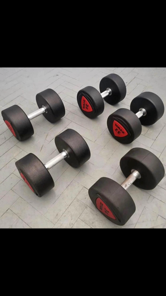Available ziva polyurethane dumbbells and weights plates for sale 