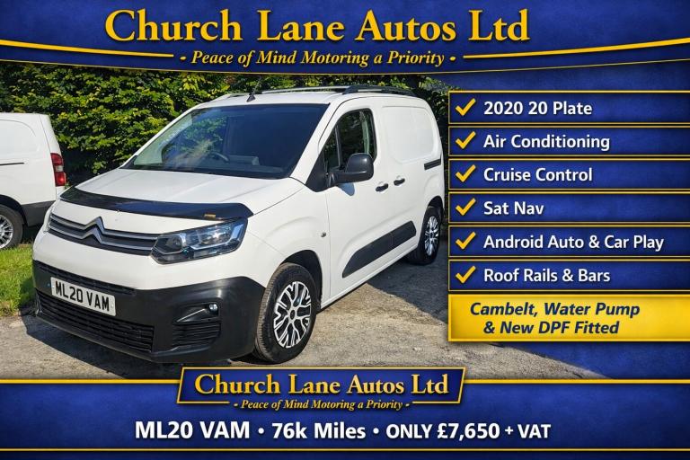 2020 Citroen Berlingo 1.5 BlueHDi 650Kg Enterprise 75ps PANEL VAN Diesel Manual