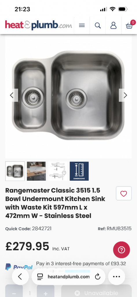 1.5 stainless undermount sink