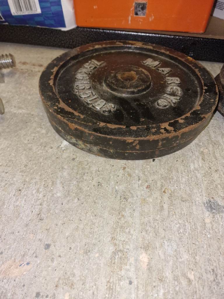 Metal weight discs 7.5kg x 2