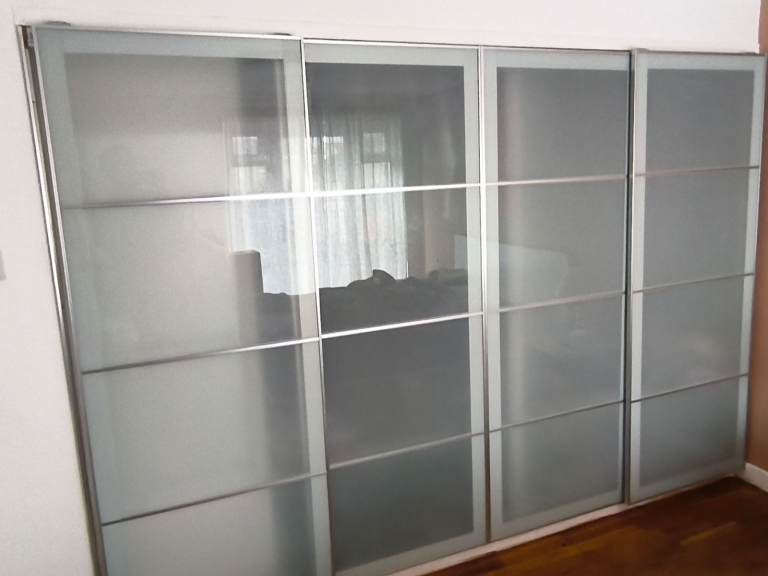 Sliding Wardrobe Doors with Frosted Glass Panels