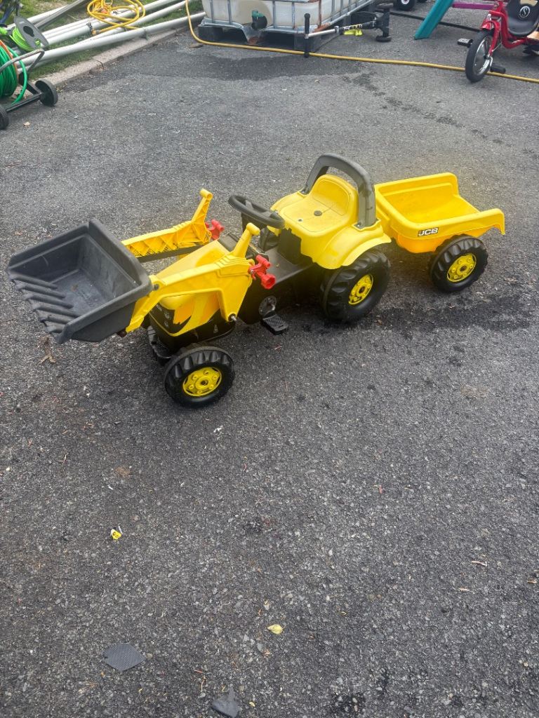 Kids jcb tractor trailer digger