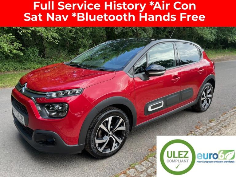 2023 Citroen C3 1.2PureTech 110 Shine Plus 5 Door Hatchback In Red HATCHBACK Petrol Manual