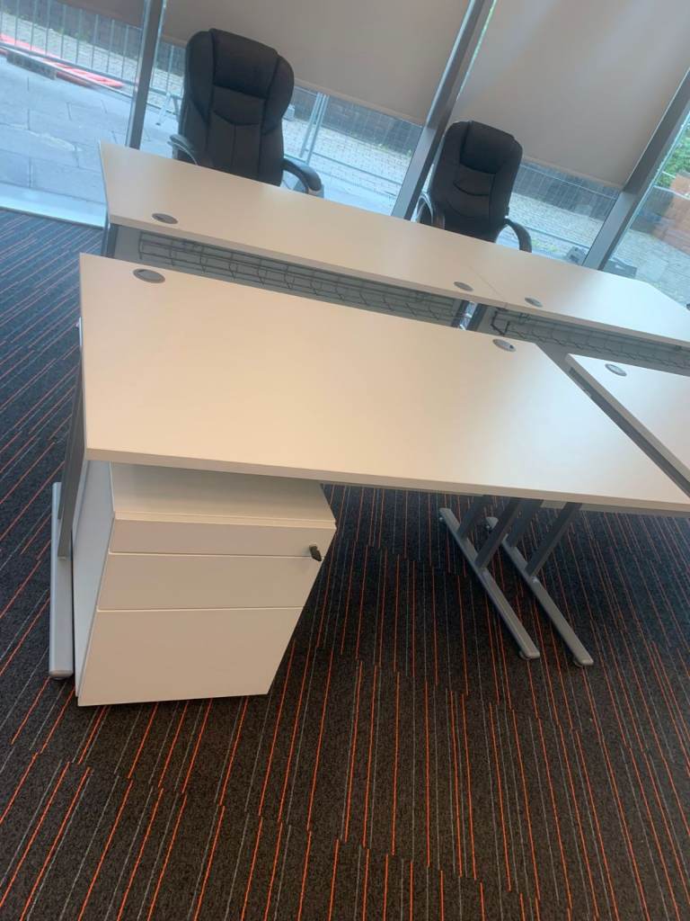 1200mm White Office Desks