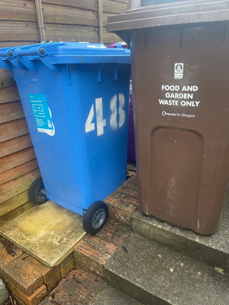 Brown And Purple Bins