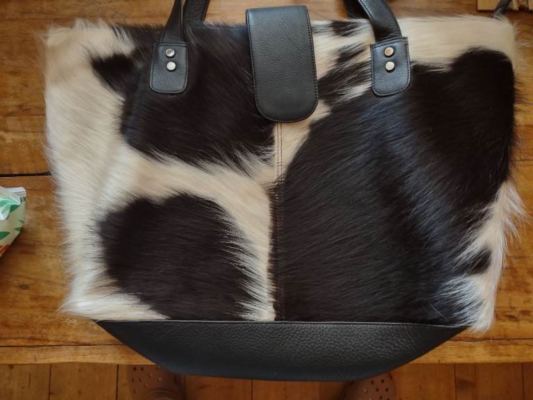 Real Cow Hide and Leather Bag