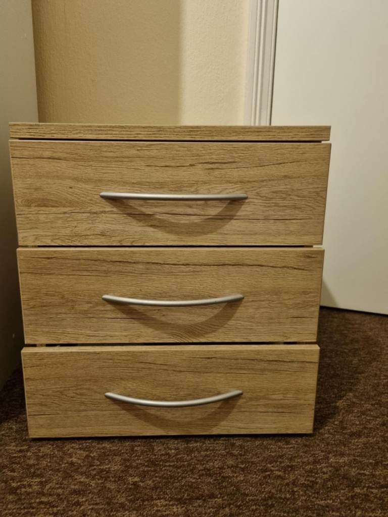 image for Wooden chest of drawers and nightstand. Perfect condition.