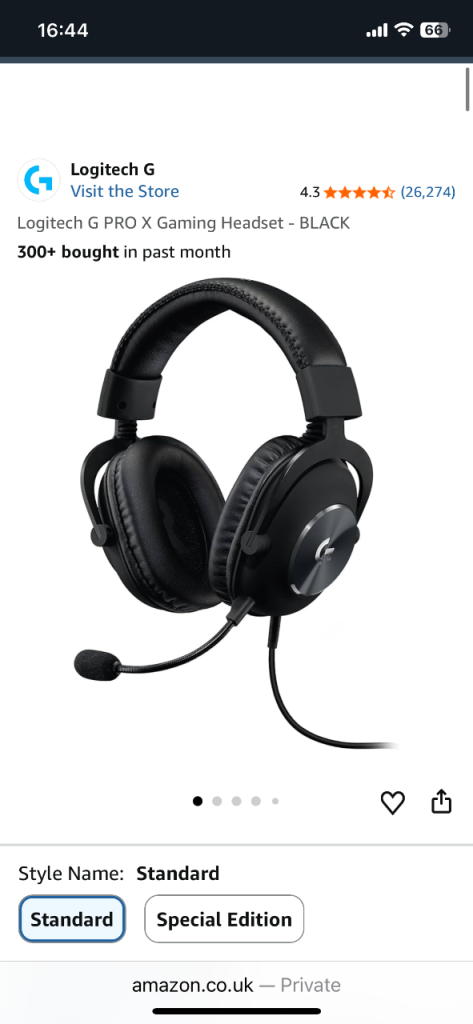 Brand new- Logitech G PRO X Gaming Headset