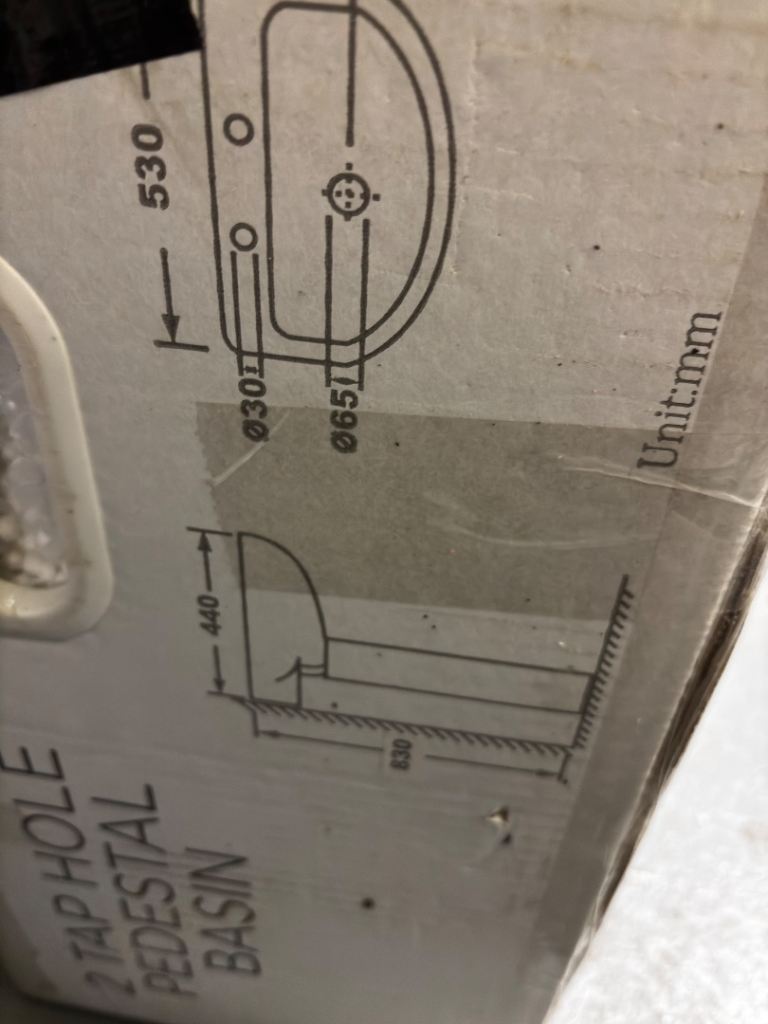 Bathroom basin and pedestal