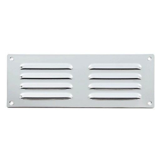 Carlisle Brass Stainless Steel Satin Chrome Louvre Vent 9x3in