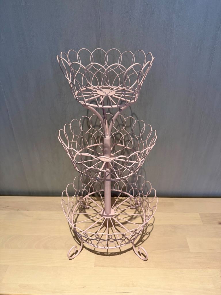 2 x 3 tier wire cake stands 