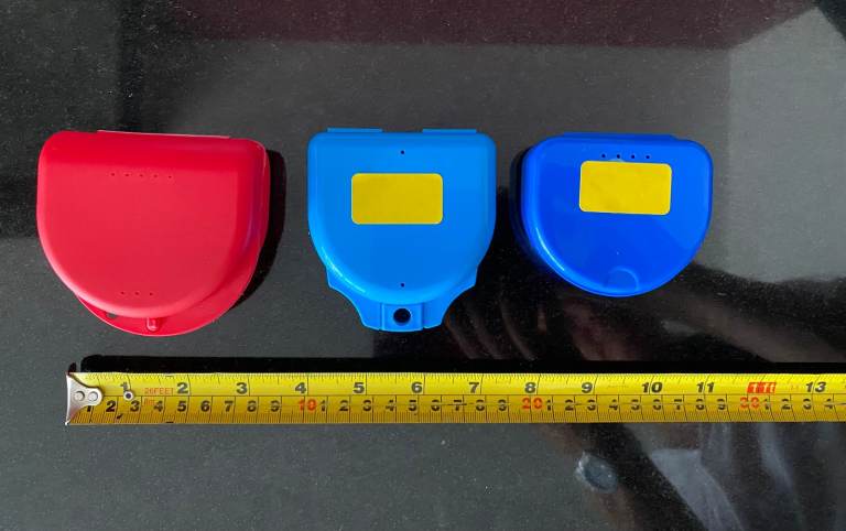 x2 New and x1 lightly used Mouth guard / Denture / Retainer Cases – Set of 3