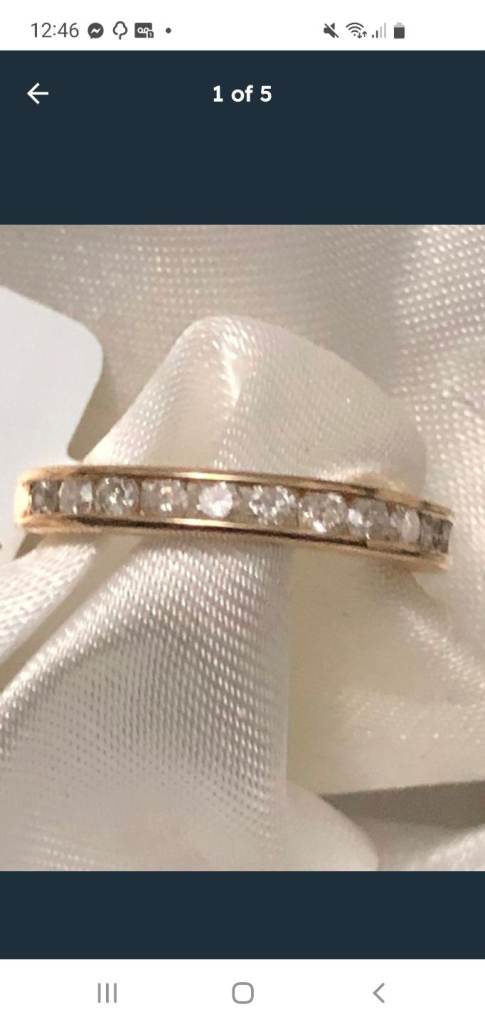 9Ct Gold Ring Size K diamond ring Brand New  LAST 1 LEFT