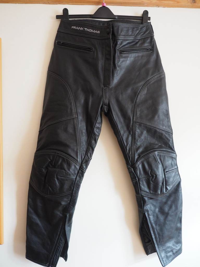 Frank Thomas "Lady Rider" Leather Motorcycle trousers size 14
