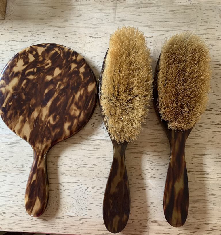 Vintage faux Tortoise shell set