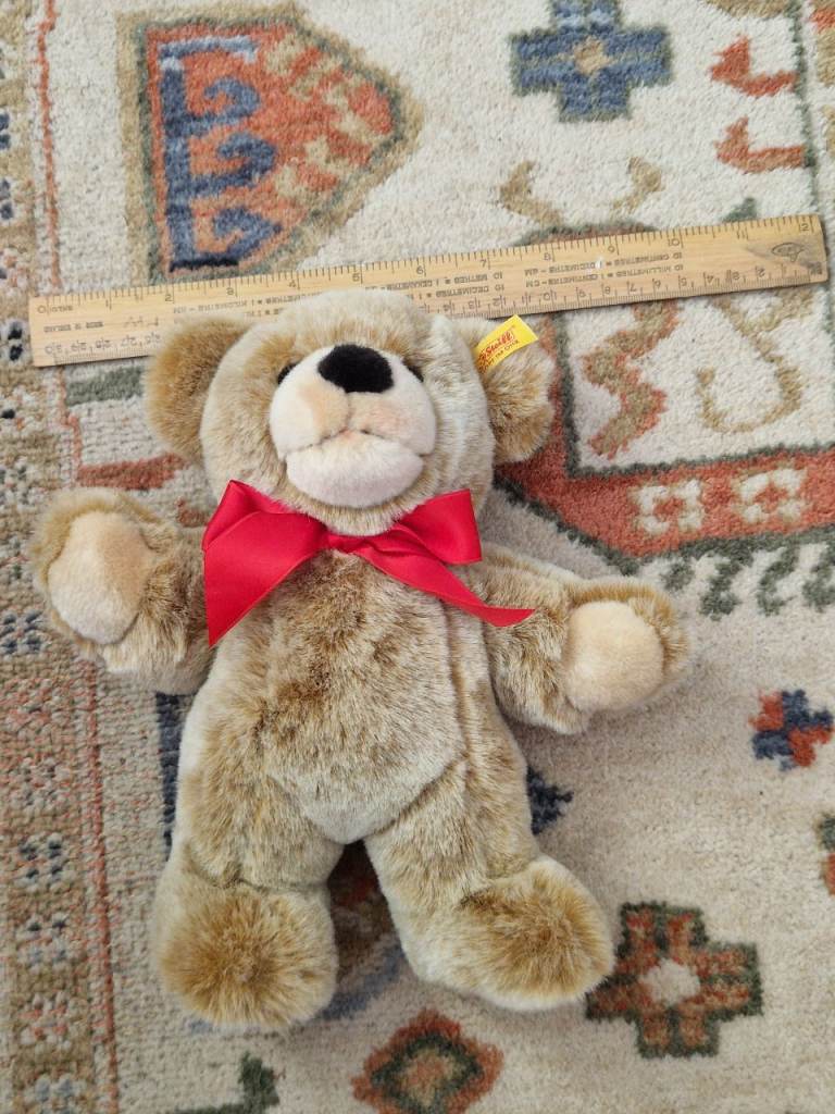Steiff Teddy Bear with Red Bow – Good Condition