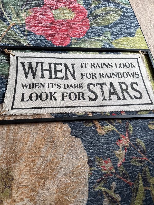 Wall hanging measuring 3 ft x 18”